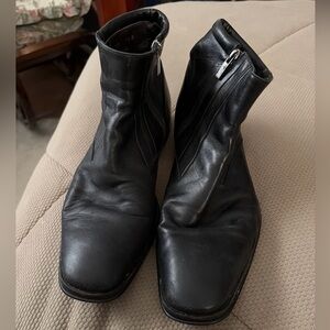 Men's Black Leather Ankle Boots Bruno magli